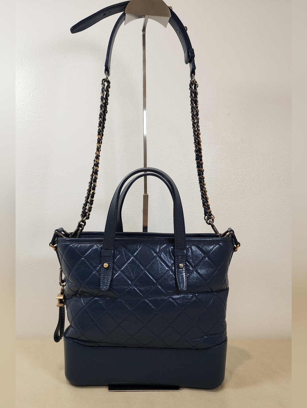 Chanel 2017-2018 Gabrielle Large Crinkled Leather Shoulder 2 Toned Hardware.
